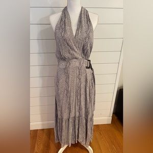 Halter dress, gray